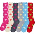 thumbnail image 2 of ToBeInStyle Women's Pack of 6 Soft & Cozy Fuzzy Fleece Plush Knee High Socks - Dot Pattern - One Size, 2 of 7