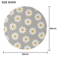 thumbnail image 2 of Round Tablecloth 60 Inch Daisy Floral Print Table Cover Wrinkle Free for Kitchen Dining Event, 2 of 5