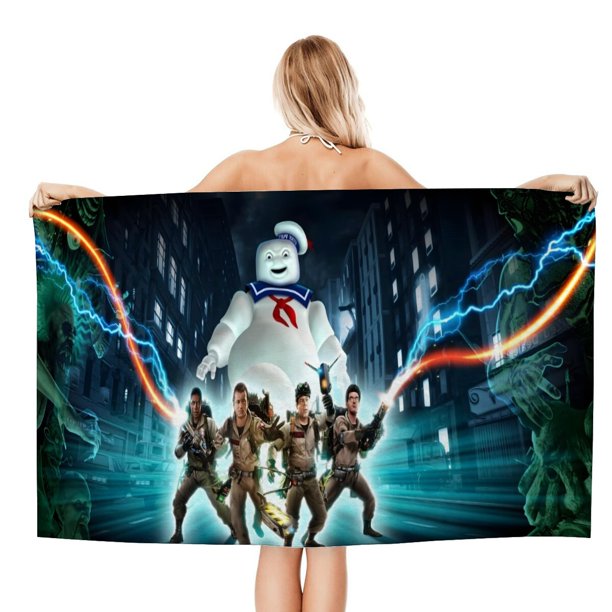 Cazafantasmas Toalla de playa de secado rápido con diseño temático, regalo para mujeres y niñas, ideal para cumpleaños, fans, amantes de la música, uso en la playa o al aire libre, 78 × 160 cm