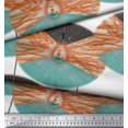 thumbnail image 3 of Soimoi Brown Rayon Fabric Circle & Bulb Home Decor Printed Fabric 1 Yard 56 Inch Wide, 3 of 3