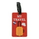 thumbnail image 1 of Etiquetas de equipaje de patrón de avión de 1 pieza Unique Bargains para viajar en rojo, 1 of 5