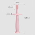 thumbnail image 2 of Set of 2 - Silicone Baby Toothbrushes with Suction Base, Choke Guard ，360 Degree Child Tooth Brush and Teether, 2 of 5