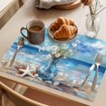 thumbnail image 3 of Placemat Set of 6 Daisy Vase Placemats for Dining Table Starfish Abstract Painting Washable Table Mats for Kitchen and Party Decor Indoor & Outdoor Use, 3 of 8