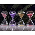 thumbnail image 2 of Hourglass Sand Timer Minutes 5 Minute Traditional Hourglass Diamond Shape Desktop Colorful Sandglass Decorative Gift Sand Watch Transparent Hour Glass Timer for Home Office Decor (Grey), 2 of 8