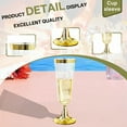 thumbnail image 5 of ACDANC 10Pcs Champagne Flutes Plastic 5 oz Lofty Stem Silhouette Martini Glasses Martini Glasses Plastic Disposable for Party Wedding Family Mix2, 5 of 7
