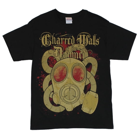 Charred Walls of the Damned Mens T-Shirt  - Gas Mask Guy on Black