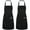Black, variant on AOWOO 2 Pack Kitchen Bib Apron, Adjustable Waterdrop Resistant Apron with 3 Pockets, Kitchen Cooking Chef Apron for Women Men, Unisex Black Apron for Kitchen Cooking Baking Crafting BBQ Drawing