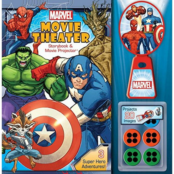 Pre-Owned Marvel Movie Theater Storybook & Movie Projector Paperback