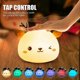 thumbnail image 3 of Night Light for Kids Rechargeable LED Bedside Lamp 7 Colors Silicone Deer Lamp Touch Birthday Gift, 3 of 5