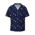 thumbnail image 3 of Cauagu Space Galaxy Men's Short Sleeve Button Down Hawaiian Shirt for Men Bowling Shirts Casual Summer Beach Shirt,Medium, 3 of 6
