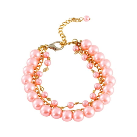 Lojoutye Lovely Pearl Dog Necklace Collar Dog Harness Jewelry for Puppy Dog Harness for Shiny Rhinestone Cat Wedding Pet Supplies Collar Pet