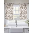thumbnail image 5 of Farmhouse Brown Sheer Curtains 45 Inch Length 2 Panels Set for Living Room/Bedroom, Vintage Flower Leaf Botanical Plant Semi Curtain Sheers Drapes Rod Pocket Curtains Window Treatment Set 52''x45''x2, 5 of 7