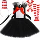 thumbnail image 4 of Disfraz de gato con sombrero de Dr. Seuss con tutú para niña, disfraz de Halloween, carnaval, fiesta, ropa elegante, vestidos de tul de gato negro para niña, 4 of 5
