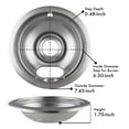 thumbnail image 4 of Range Kleen 10124XZ Chrome Style A Drip Pans Sets of 4, 3 6 Inch and 1 8 Inch, 4 of 5