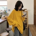 thumbnail image 2 of Primavera otoño sólido Simple camiseta de gran tamaño harajuku Camiseta larga mujeres kawaii camisetas mujeres 90s blanco amarillo camisetas de manga larga Tan Jianjun unisex, 2 of 2