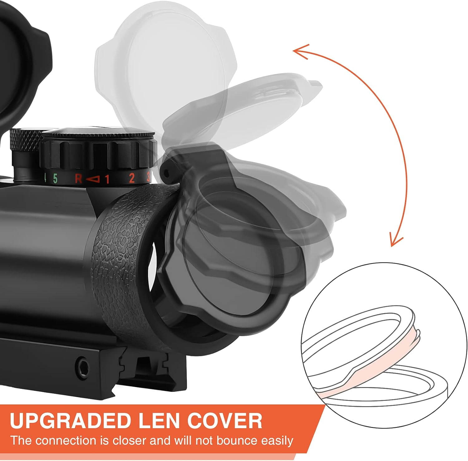EZshoot Red Green Dot Sight Scope with Lens Cap 20mm/11mm Rail Mount