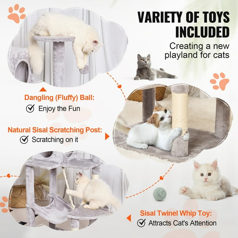 KFFKFF Indoor Cat Climbing Frame, 56.2