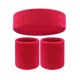 thumbnail image 1 of Nvzi Conjunto de muñequeras deportivas, conjunto de muñequeras deportivas que absorben la humedad y el sudor, muñequera de tela súper cómoda (rosa), 1 of 5