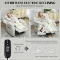 thumbnail image 4 of HOMCOM Massage Recliner Chair with Quiet Motor Pet-Friendly Fabric Cream, 4 of 10