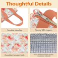 thumbnail image 4 of Pioneer Flower Floral Print Pattern Insulated Lunch Bag for Women & Adults,Large Portable Soft Cooler Lunch Bag,Thermal Food Storage Tote with Pearl Cotton,8.66L,8.75x5.75x9.5 Inch, 4 of 6