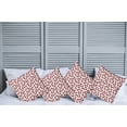 thumbnail image 2 of Ambesonne Chocolate Throw Pillow Cover 4 Pack, Strawberry Popsicles Art, 18", White Pink Ruby, 2 of 7