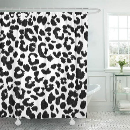 Pknmt Black Leopard Animal Pattern Design White Snow Jaguar