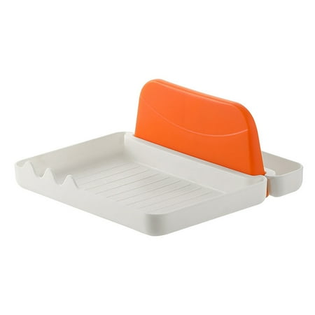 

Spatula Spoon Rest Pot Lid Holder Removable Pan Cover Rack Shelf Storage Stand