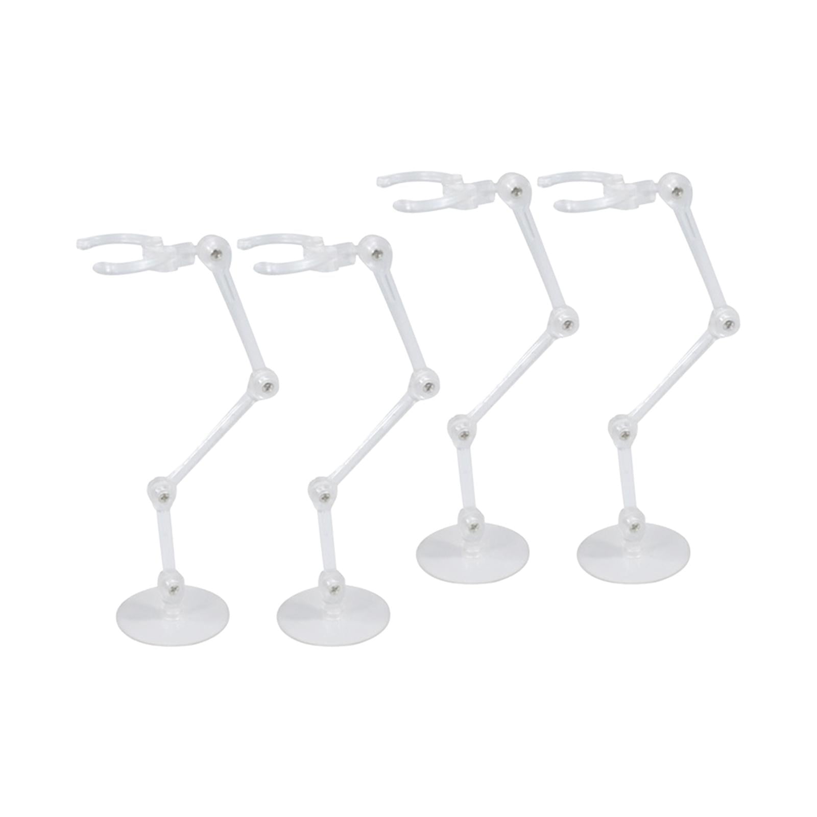4 Pieces Base Rack for 1/144 1/100 Action Figures 6'' inch Doll Clear