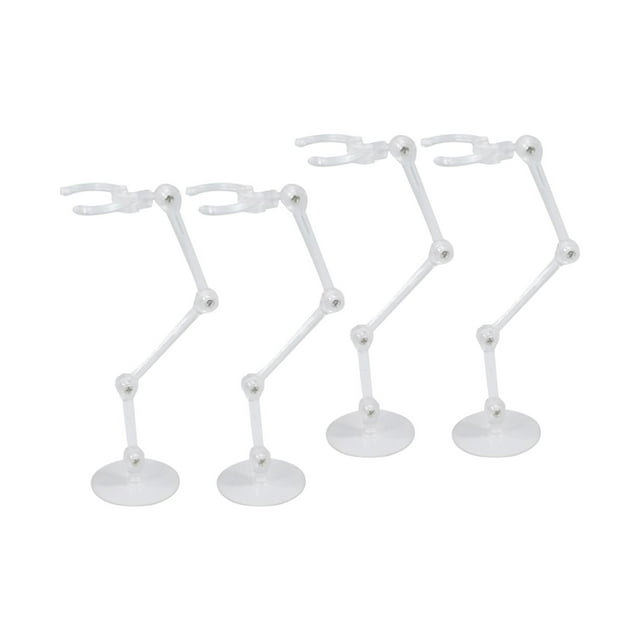 Soporte de exhibición para modelo de muñeca de 4 piezas, soporte resistente para modelo de 6'' Claro