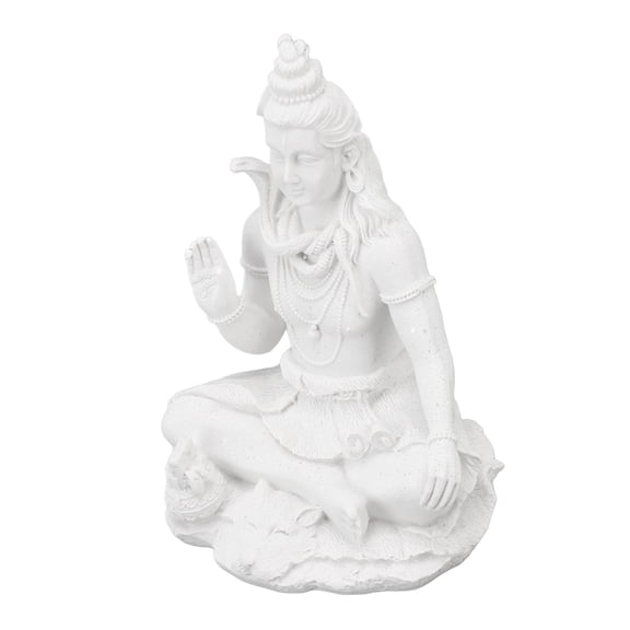 Riousery Lord Shiva Figurine Mini Resin Feng Shui Hindu Idol Statue for Home Entryway Tabletop Decoration 5.1 inches / 13 cm