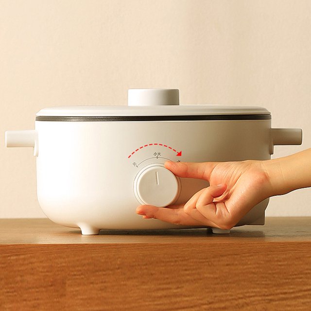Cuisinière Multifonctionnelle, Pot de Cuisson Électrique 3l Pot Chauffant Électrique Pot Électrique Design à l'Épreuve du Futur