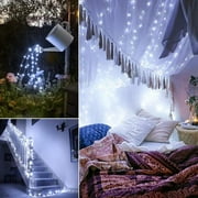 Qishi 33 feet Solar Powered 8 Modes Waterproof LED Fairy Lights,100LED