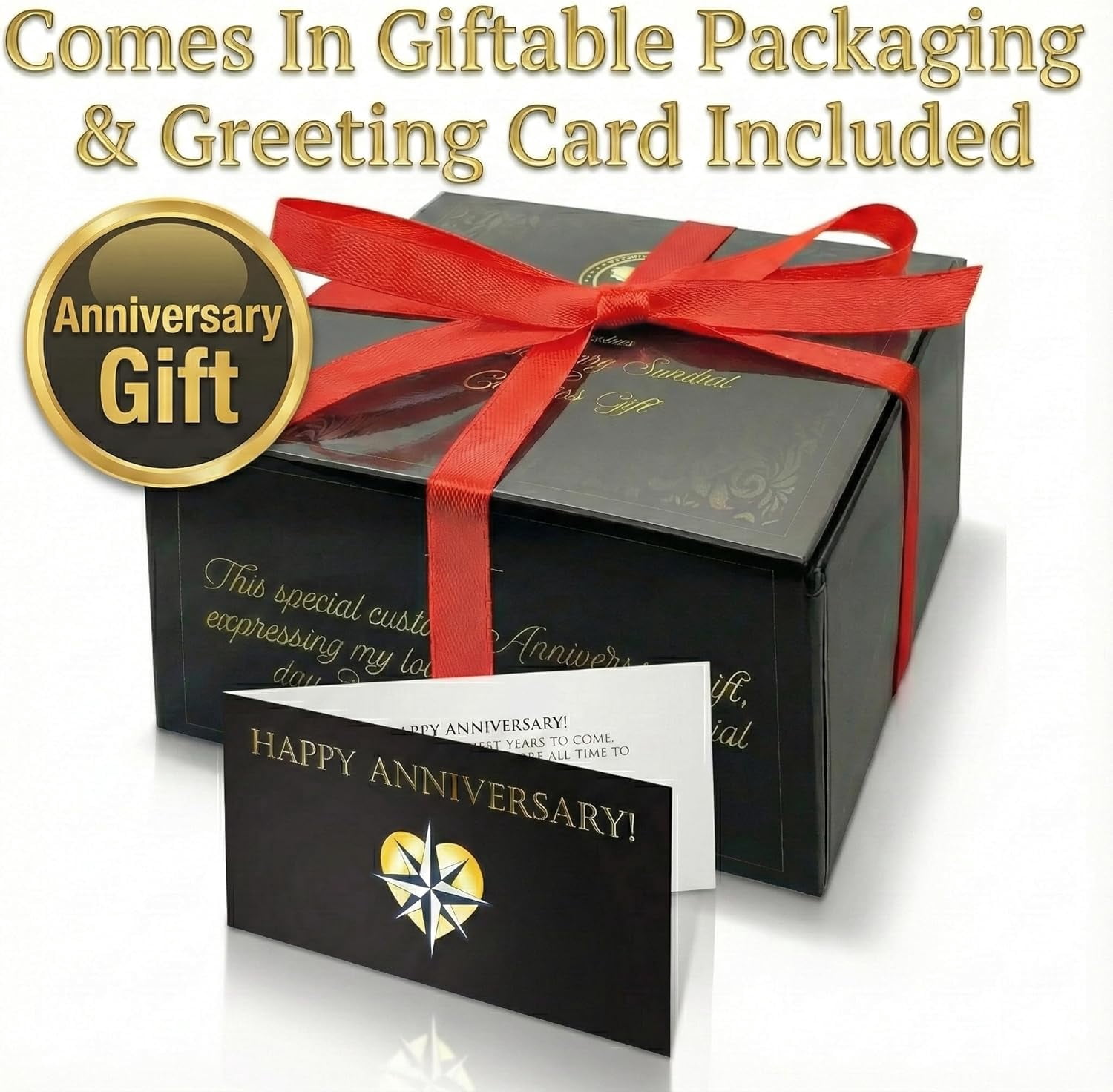 OakiWay Brass Sundial Compass Anniversary Gift for Husband,- Unique & Unusual Present Idea for Men, - Gift Card Included
