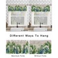 thumbnail image 4 of Summer Leaves Curtain Valance for Windows/Living Room/Kitchen/Bathroom/Café, Short Rod Pocket Tier Curtain Window Treatment Panel Vintage Rustic Green Tropical Plants Topper Curtain 60''x18'', 4 of 6