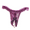 Purple, variant on Fulorrnie Lace Trimmed Crotchless Women's Panties Pearl Accents Sheer Breathable Underwear for Sexy Everyday Wear, Purple, One Size