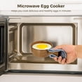 thumbnail image 2 of 4 Sets Egg Cookers, Ceramic Microwave Cookers with Heat-resistant  Pads, Egg Poachers with Dome  & Hollow Handles, 12 oz Clay Bowls for Eggs, Soup, Oven & Dishwasher Safe, 2 of 6