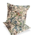 thumbnail image 3 of Set of Two 16" X 16" Green and Brown Blown Seam Floral Indoor Outdoor Throw Pillow, 3 of 5