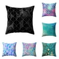 thumbnail image 4 of Koszal 18 Inch Multicolor Fish Scale Print Square Pillow Cover Cushion Case Home Decor, 4 of 7