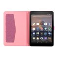 thumbnail image 4 of Case for Amazon Fire HD10/HD10 Plus 13th Generation 2023, Fabric PU Leather Folio Cover Soft TPU Inner Multiple Viewing Angles Stand with Card Slots - Pink, 4 of 5