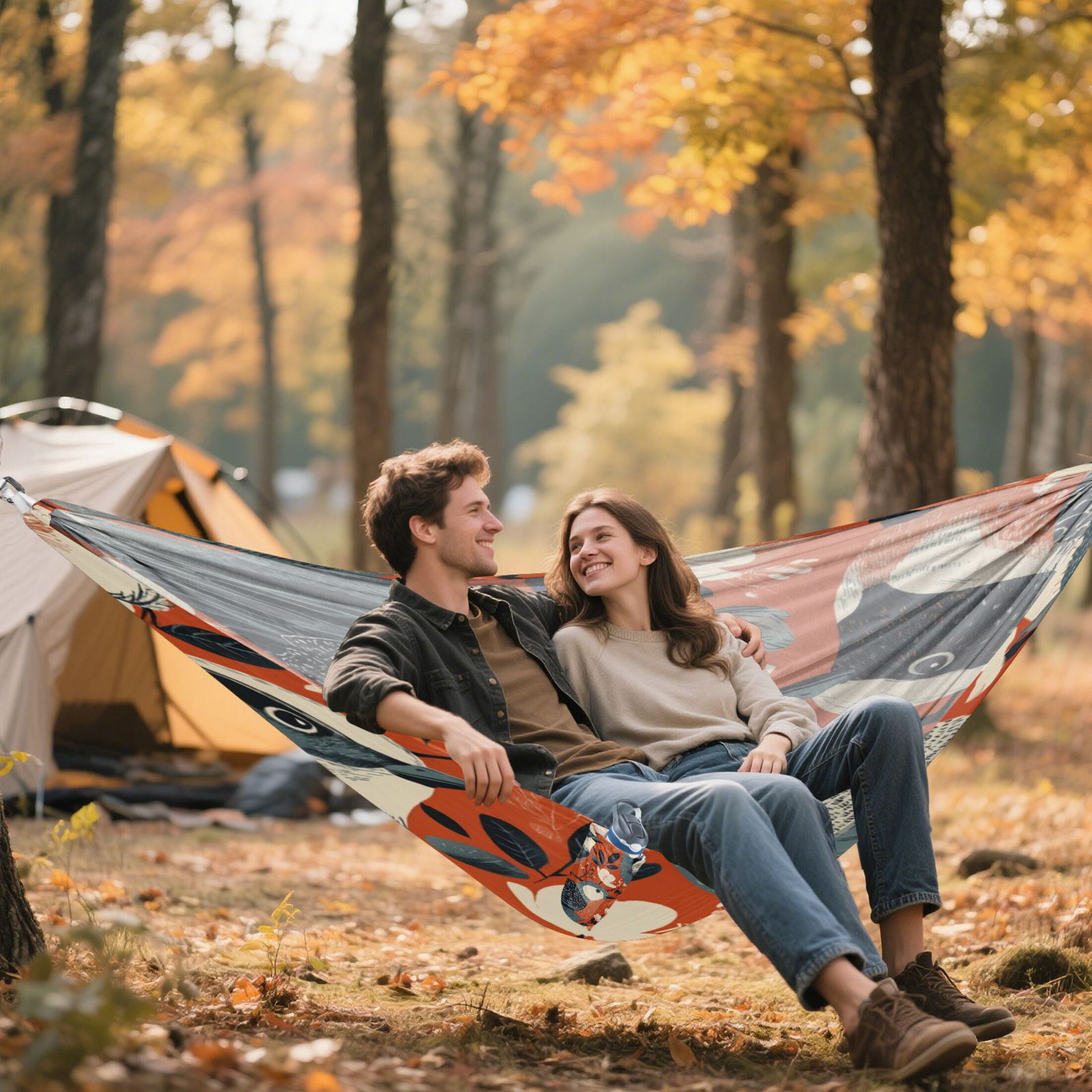 Hammock Camping Hammock Nylon Portable Hammock Travel Camping Hammock Gray Bird