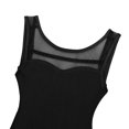 thumbnail image 5 of LiiYii Girls Lyrical Dance Dress Sleeveless High-Low Hem Tulle Skirt Leotard for Ballet Modern Black 8, 5 of 7