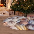 thumbnail image 6 of Picia Sea Shells Print Christmas Tree Skirt , Christmas Tree Skirt Ornaments for Merry Christmas Holiday Party Decorations Indoor Outdoor-36", 6 of 7