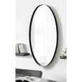 thumbnail image 5 of Kate and Laurel Rollo Modern Oval Metal Framed Mirror, 20 x 30, Black, Decorative Contemporary Mirror Decor for Wall, 5 of 6