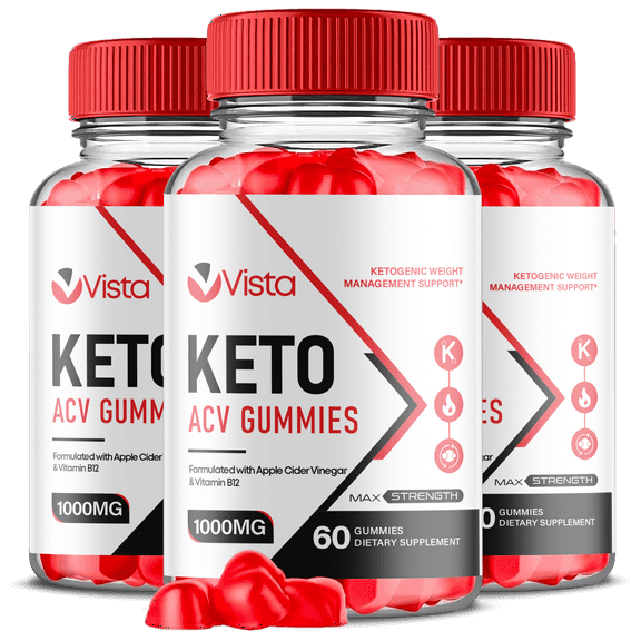 (3 Pack) Vista Keto ACV Gummies - Apple Cider Vinegar Supplement for Weight Loss - Energy & Focus Boosting Dietary Supplements for Weight Management & Metabolism - Fat Burn - 180 Gummies