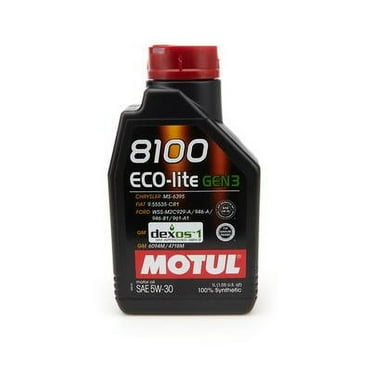 Motul Usa MTL111361, 8100 Eco-Lite Gen3 5W30 1 Liter Performance Racing