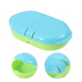 thumbnail image 3 of Unique Bargains 1 Pc Flip Up 2 Compartment Pill Case Durable for Travel Blue Green, 3 of 6