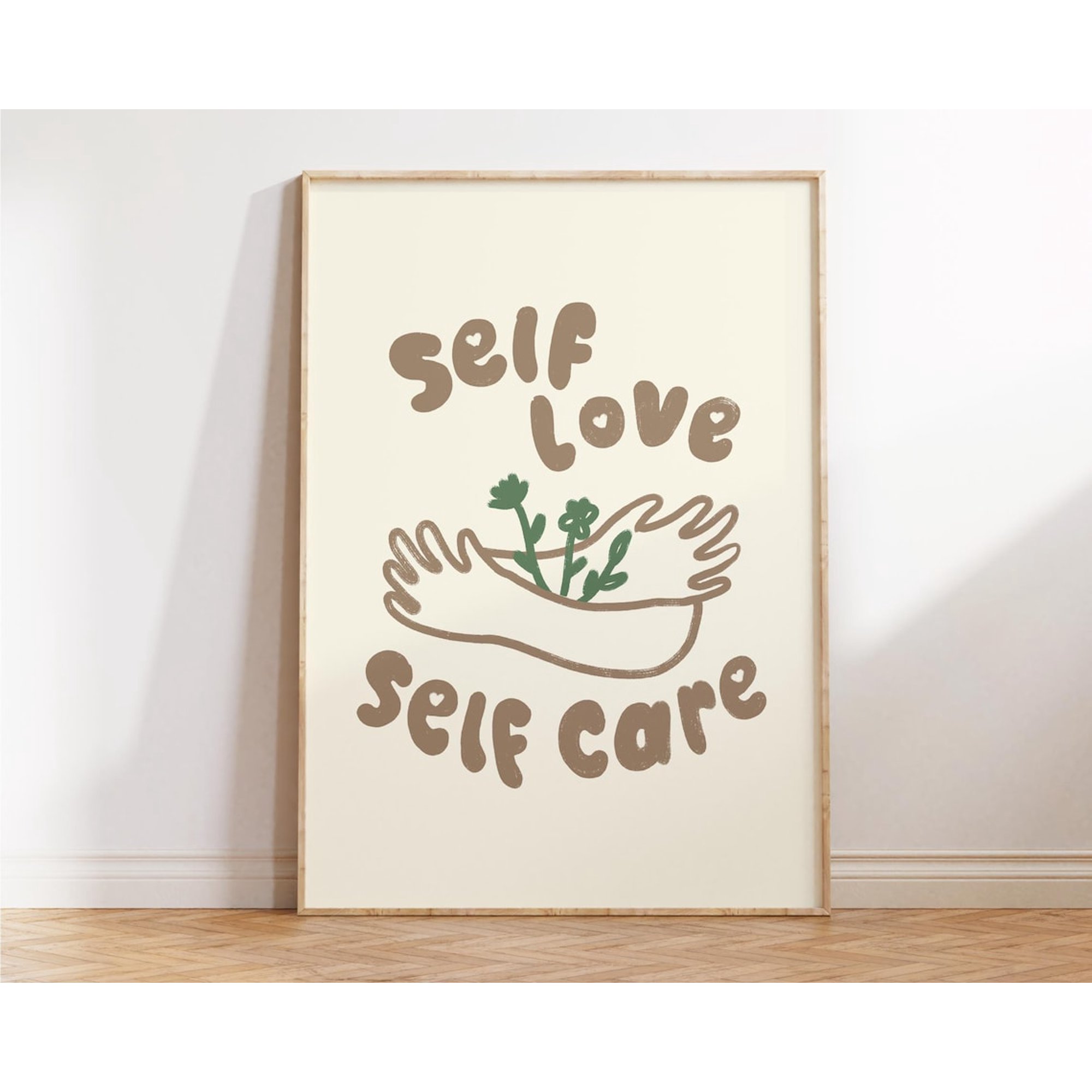 Self Love Self Care Wall Art Cute Self Love Print Girly Wall Art Trendy Preppy Decor Self Care Gift Positive Reminder Poster Poster Only