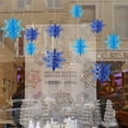 thumbnail image 6 of Christmas 3D Snowflake Pendant 6 pc set For Decorating Houses Ornaments Paper Three-dimensional Ceiling Decoration, 6 of 9