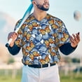 thumbnail image 6 of Balery Colorful Butterfly1 Baseball Jersey for Men Casual Button Down Shirts Short Sleeve Active Team Sports Uniform-4X-Large, 6 of 9