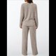 thumbnail image 5 of Conjuntos de Dos Piezas para Mujer, Suéter de Cuello Henley de Otoño, Chándal A Juego, Pijamas Cómodos con Bolsillos Camello XXL, 5 of 7